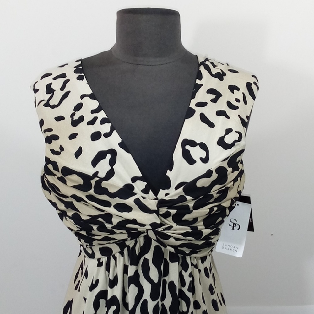 Sandra Darren's animal print sleeveless dress